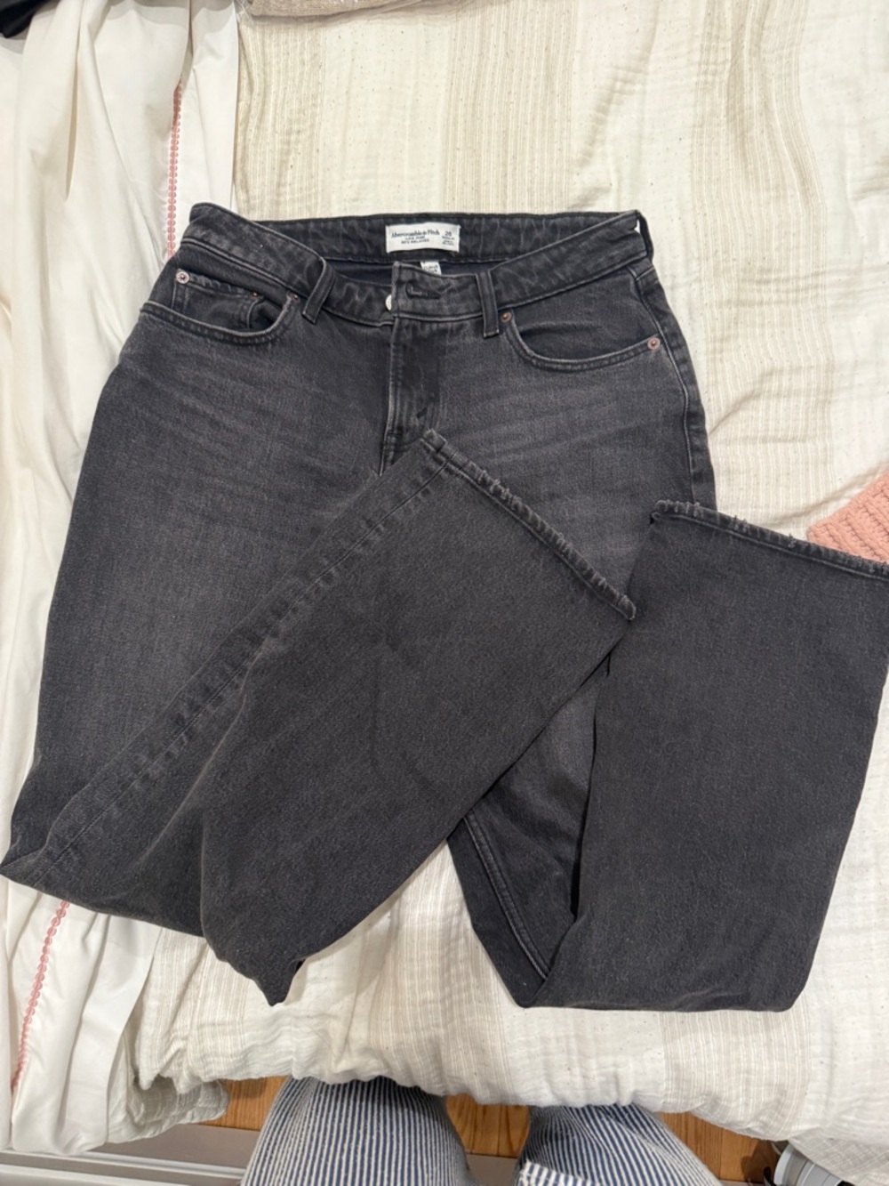 Abercrombie & Fitch Charcoal Straight-Leg Jeans